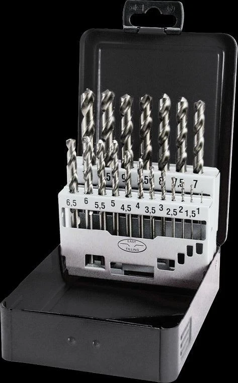 High-speed steel drill bits set, 1mm to 10mm in 0.5mm increments