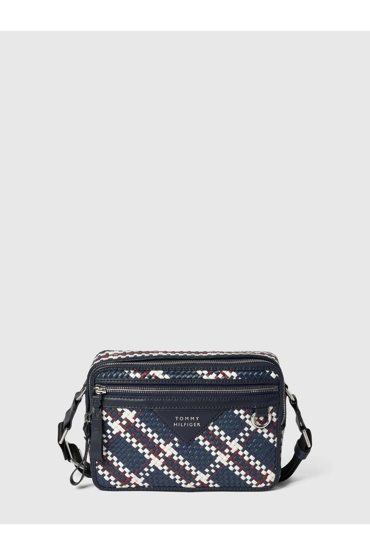 Premium woven camera bag with secure pocket and adjustable strap