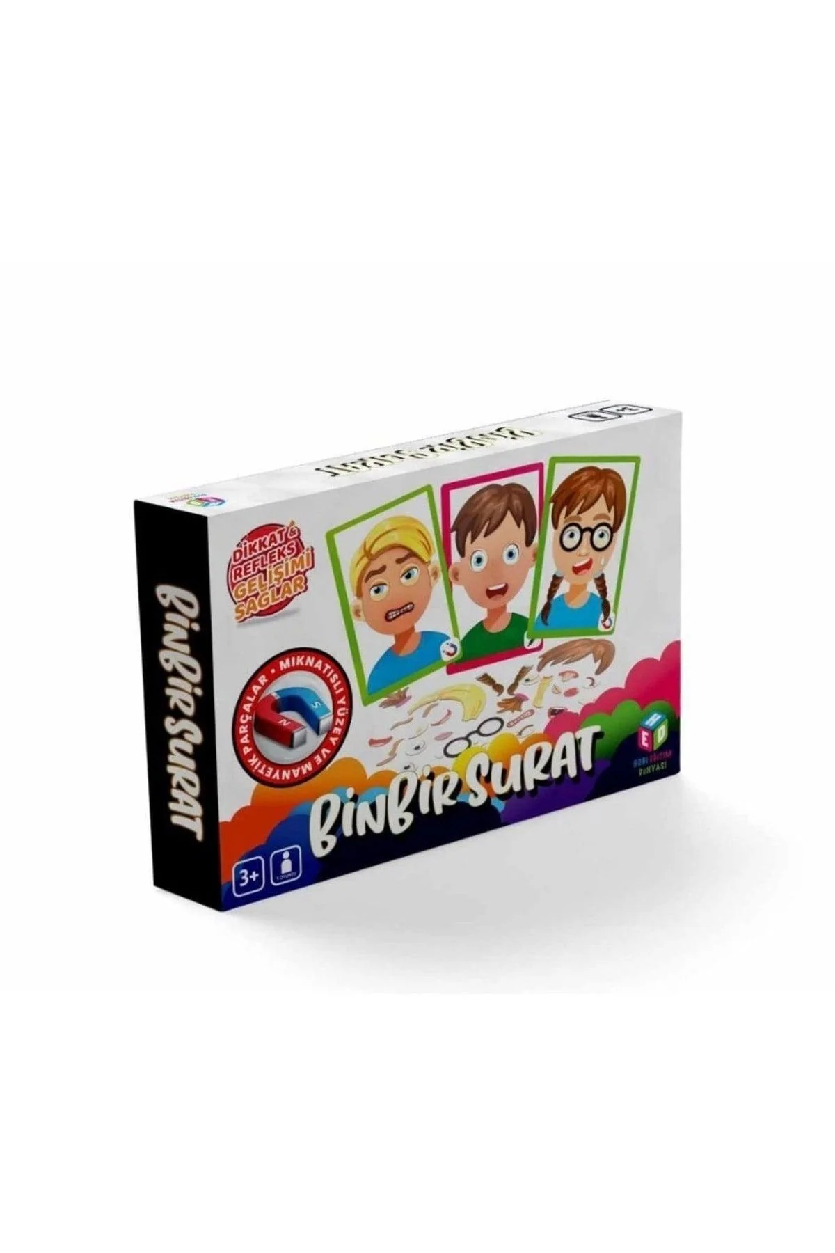 Magnetic face building toy set for creativity and learning