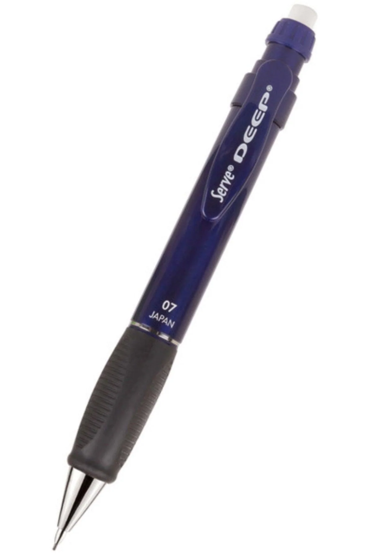 0.7 mm navy mechanical tip pen with eraser