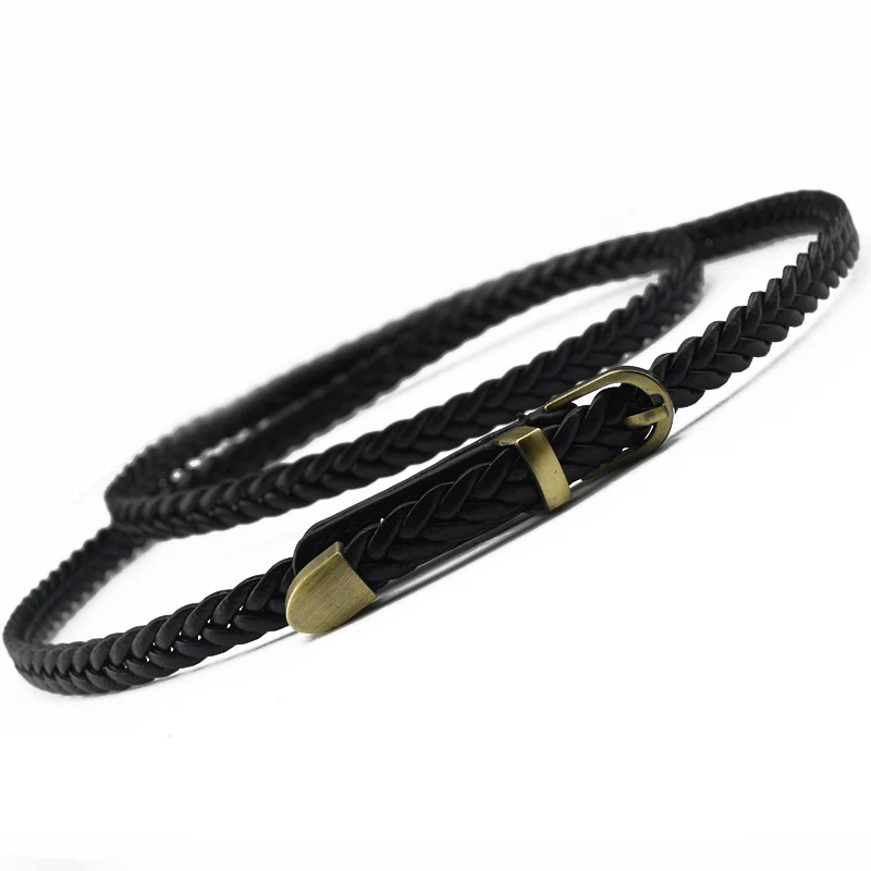 Timeless Woven Belt with Oval Buckle