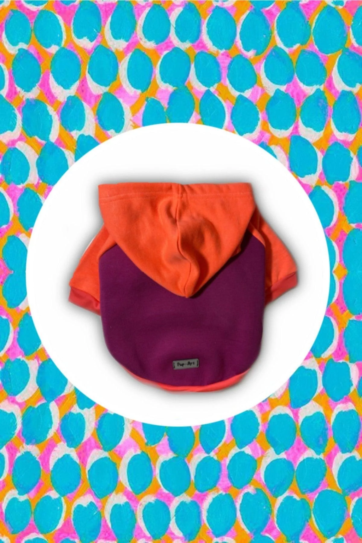 Oversized fleece hoodie for pets with matching cap