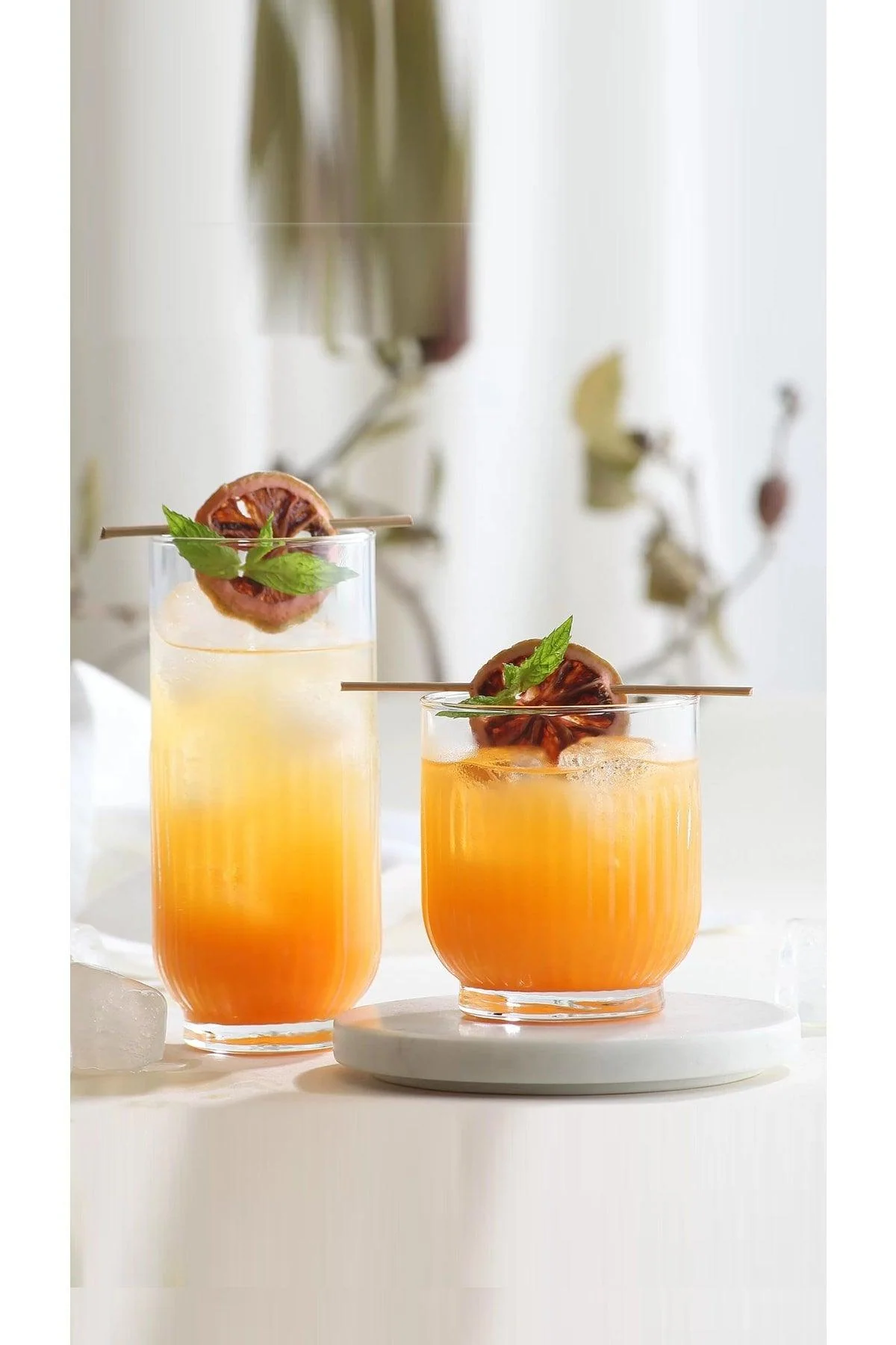 12-Piece Glass Set with Beverage and Water Tumblers
