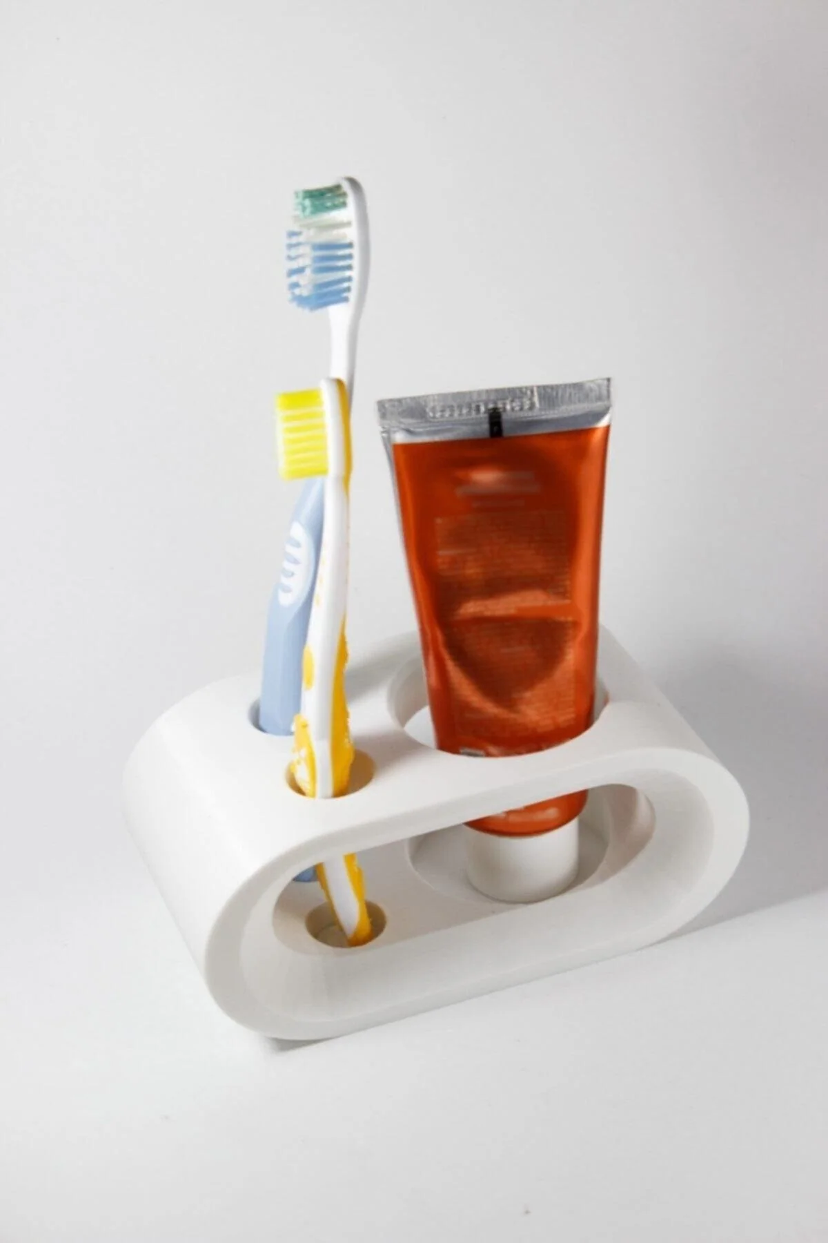 Bathroom toothbrush and toothpaste holder set