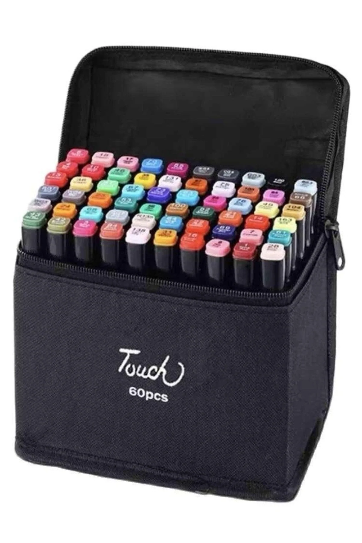 60-piece double-ended art marker set alcohol-based