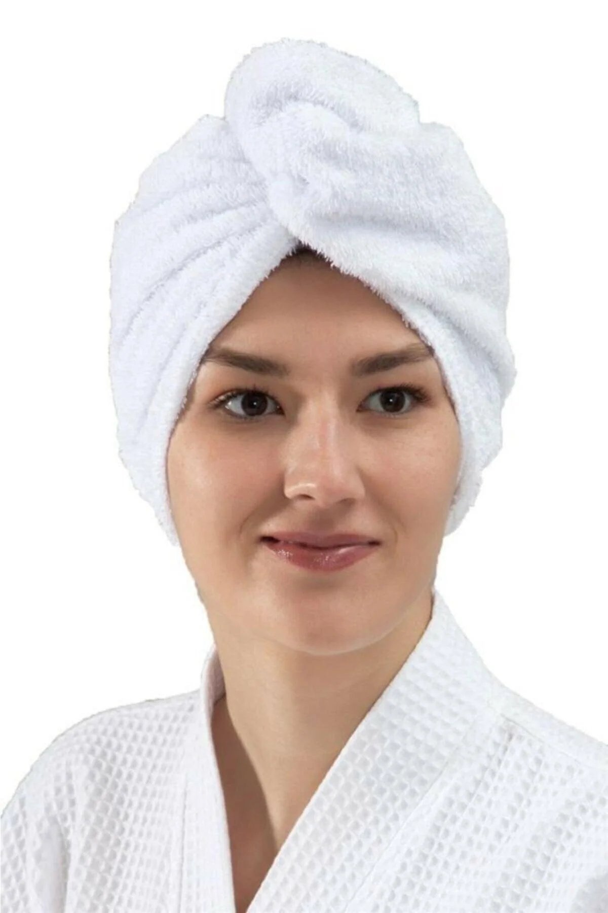 Cotton Hair Wrap Cap with Button Closure