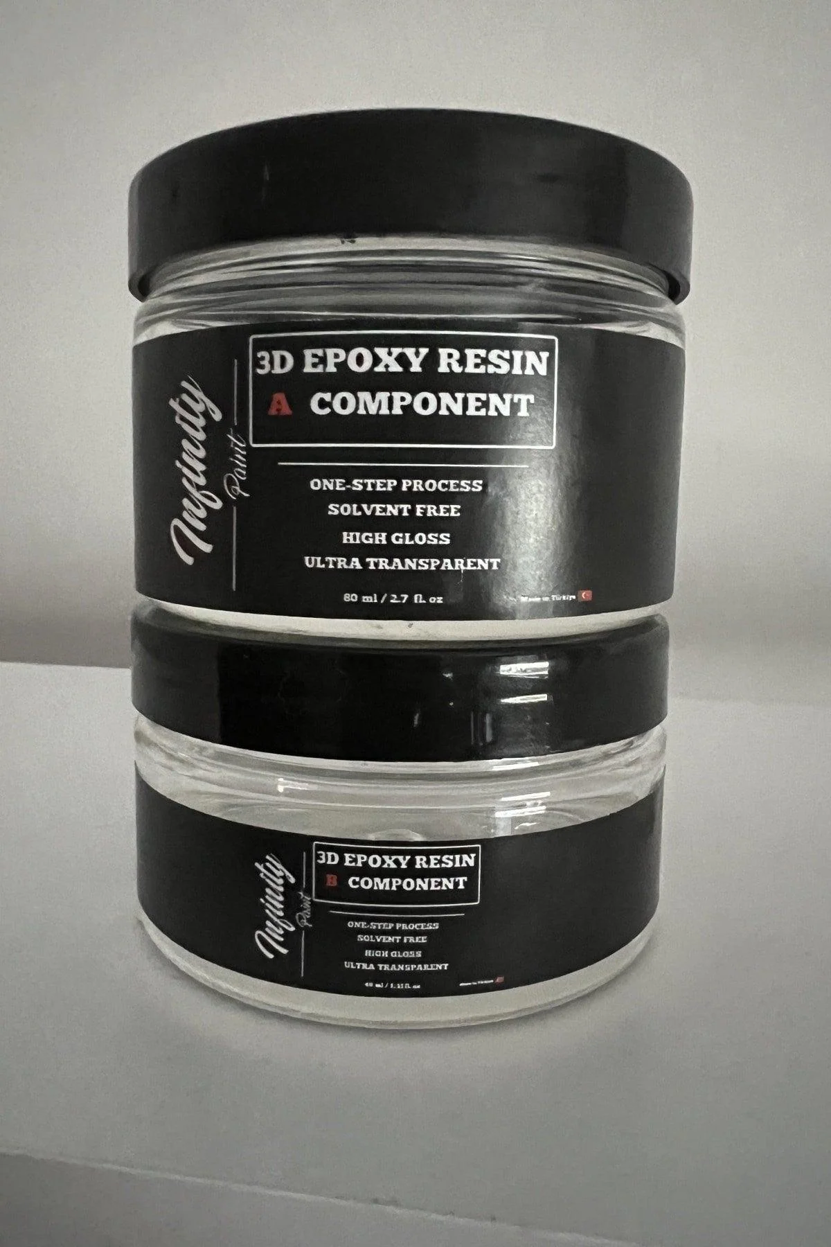 Clear epoxy resin casting and coating kit 120 ml with hardener