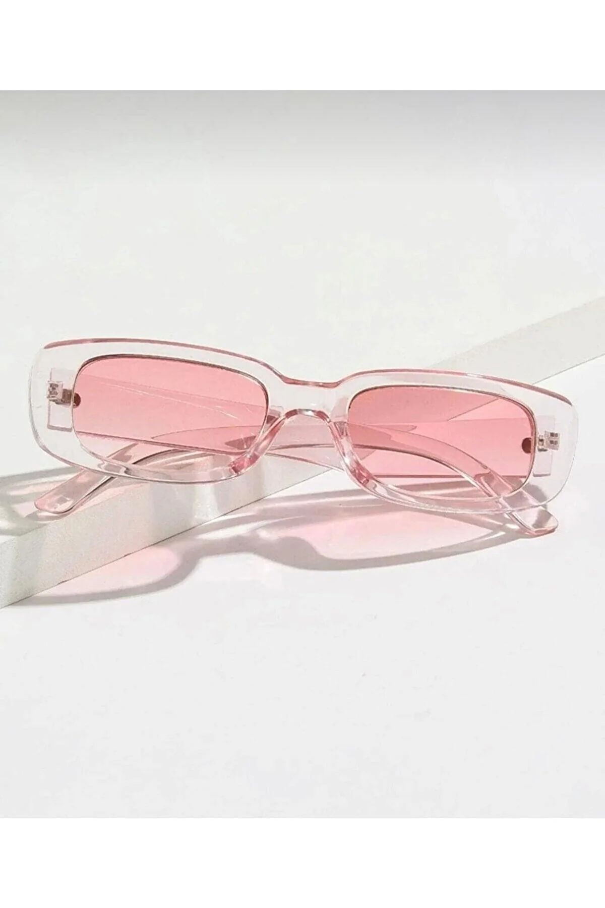 Pink Transparent Sunglasses with UV400 Protection