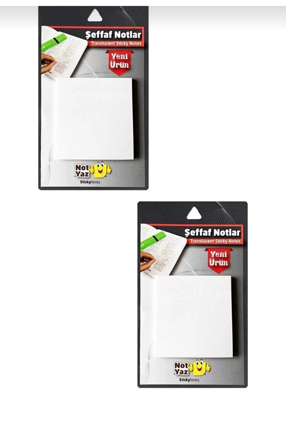 Transparent sticky note pads 50 sheets each 75 x 75 mm