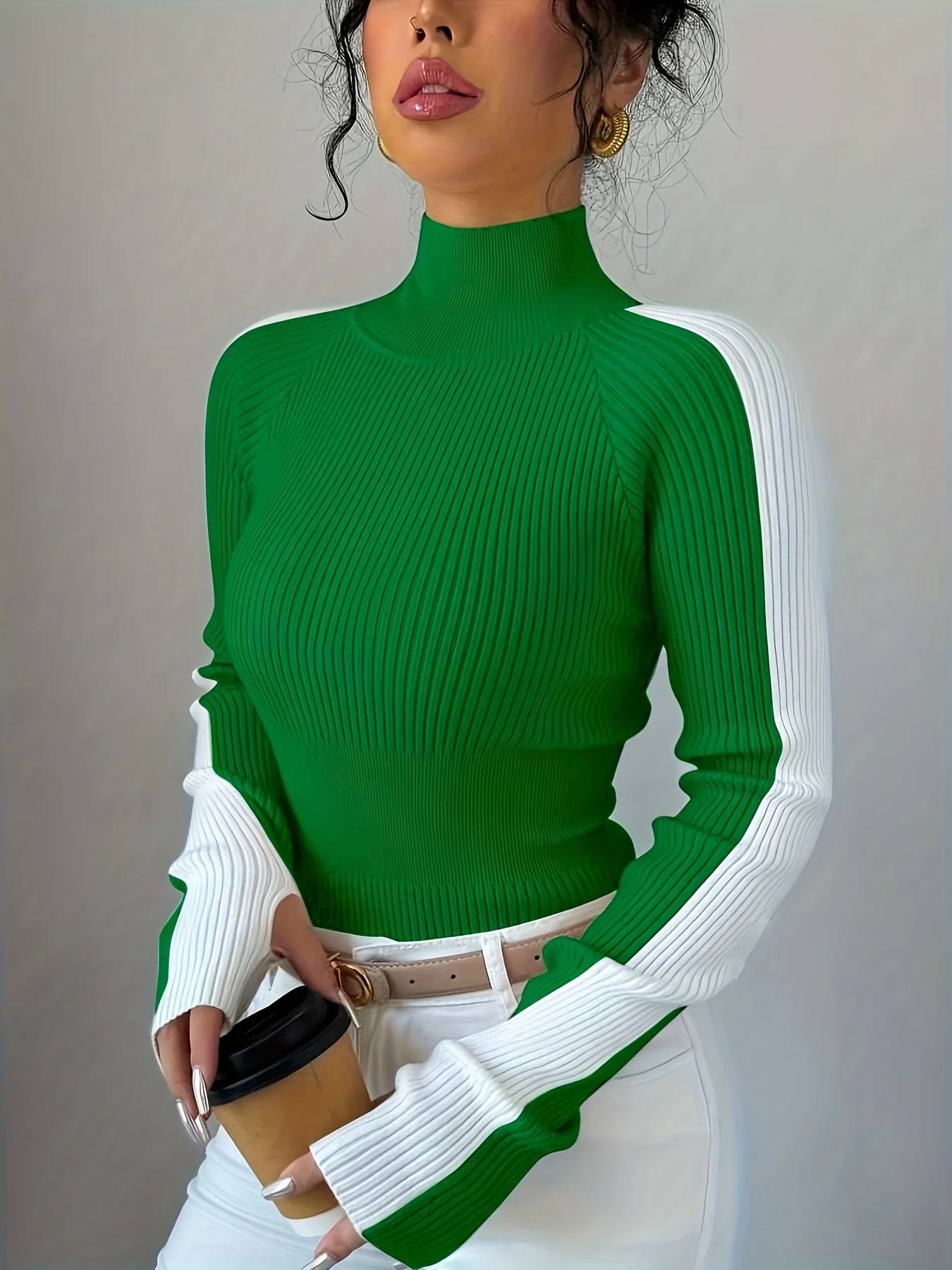 Turtleneck Slim Fit Versatile Sweater