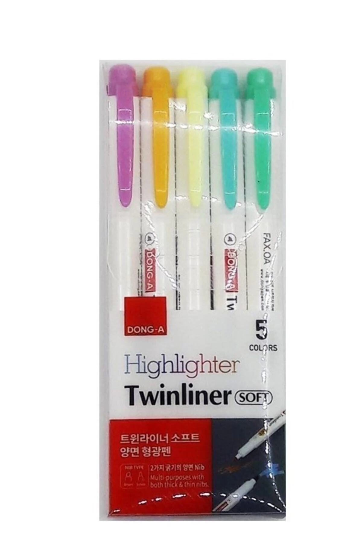 Dual-Tip Highlighter Set for Organized Note-Taking