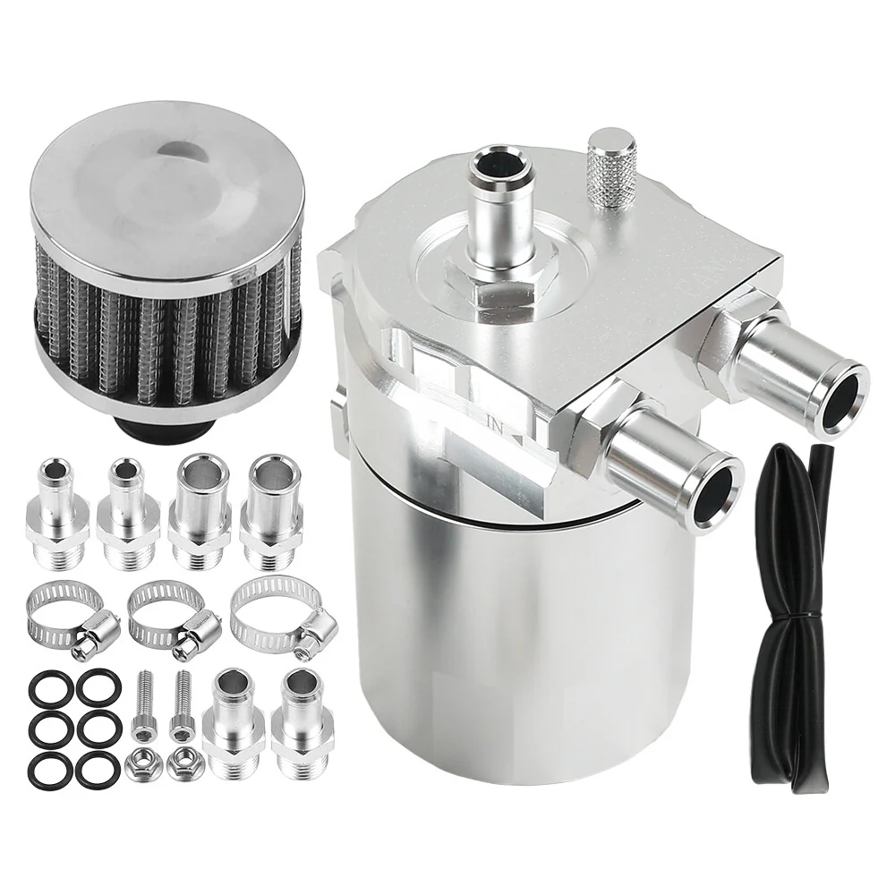 Universal Oil Catch Can Kit - Protects Engine Performance & Extends Life