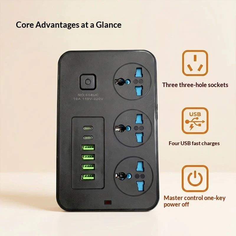 Universal Socket Insert Plate for Home Office Storage
