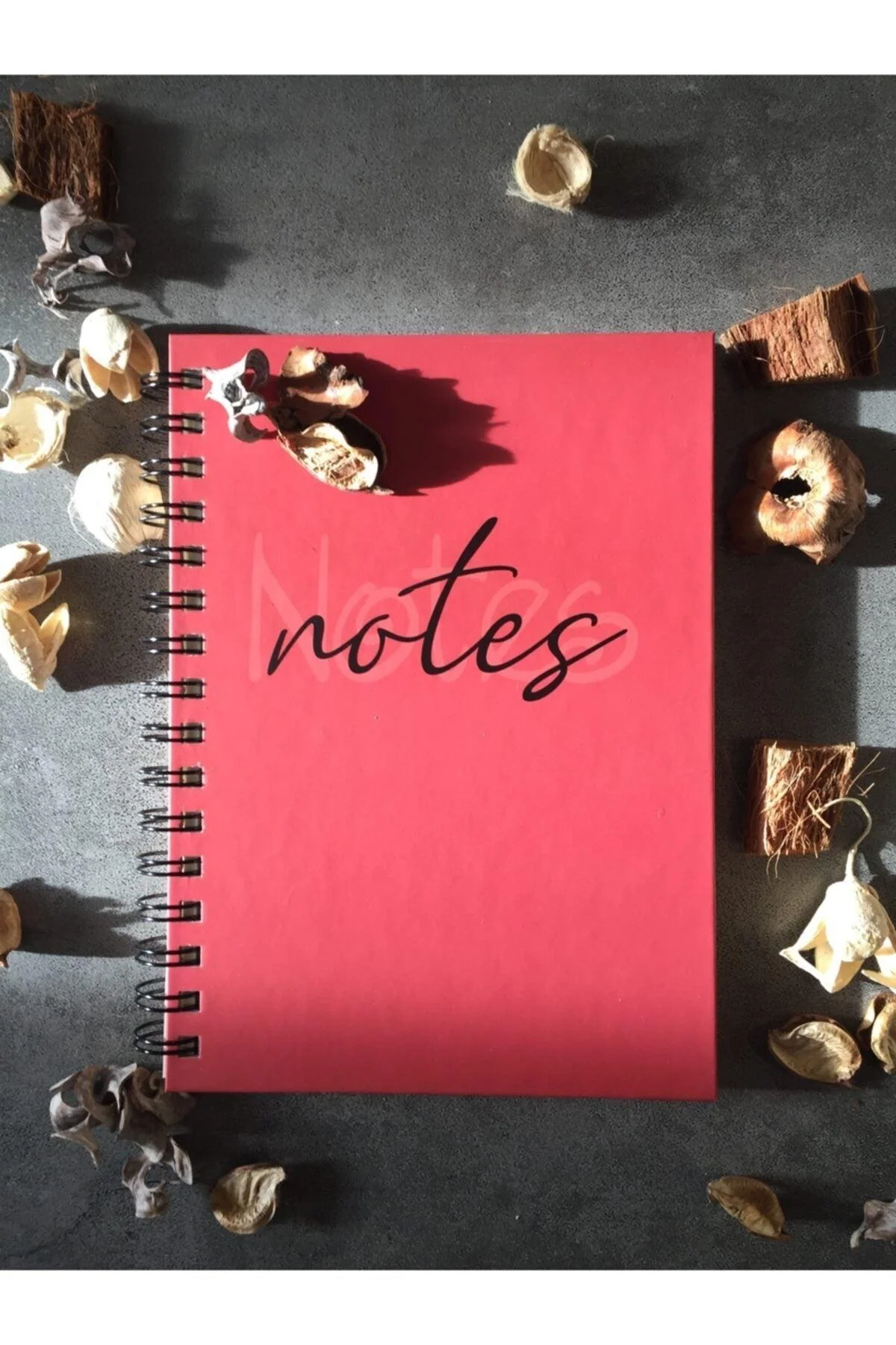 Hardcover Unlined Spiral Notebook – 200 Pages, Ivory 80gsm, 15×21 cm