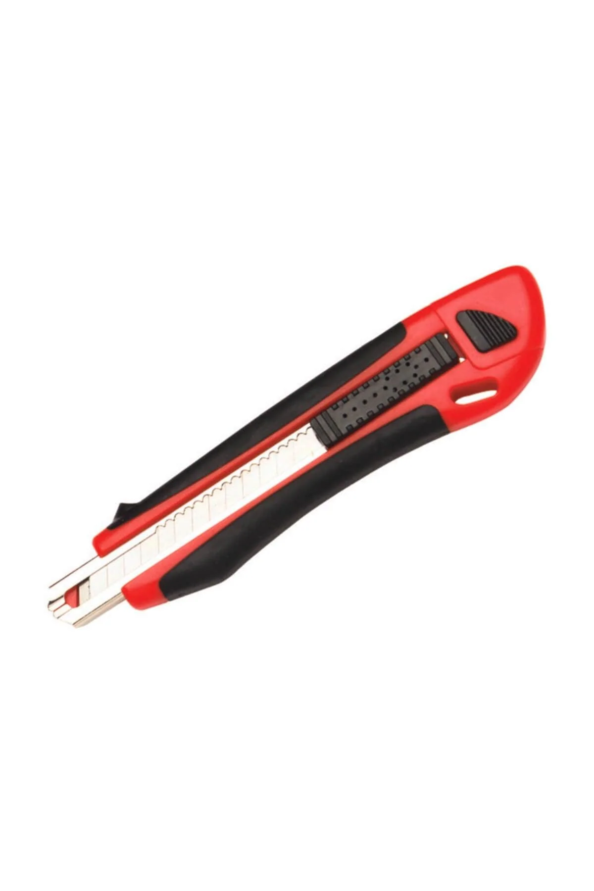 Utility Knife with Narrow Plastic Handle and Metal Tip