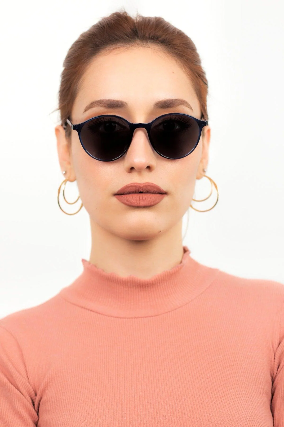 Navy blue unbreakable sunglasses with TR90 Grilamid frame
