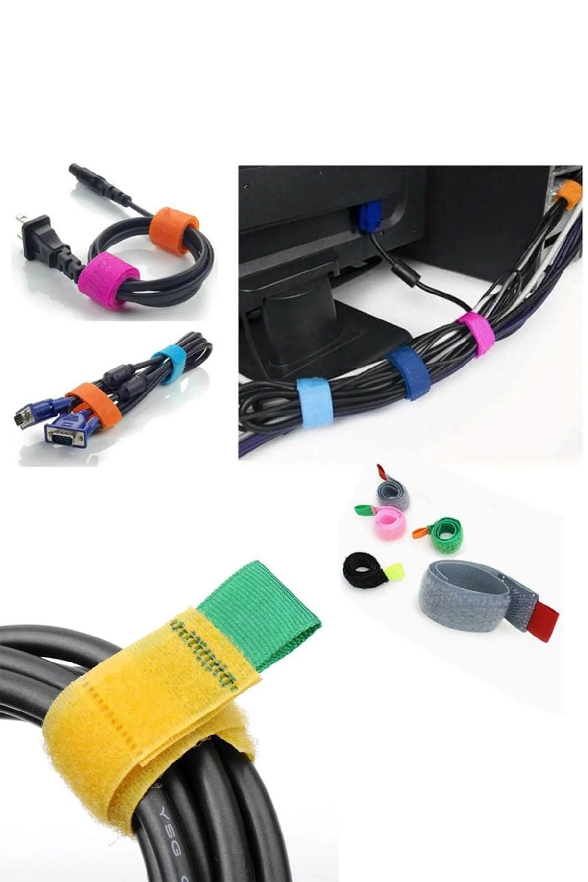 Reusable Velcro Cable Organizers – 12 Pieces