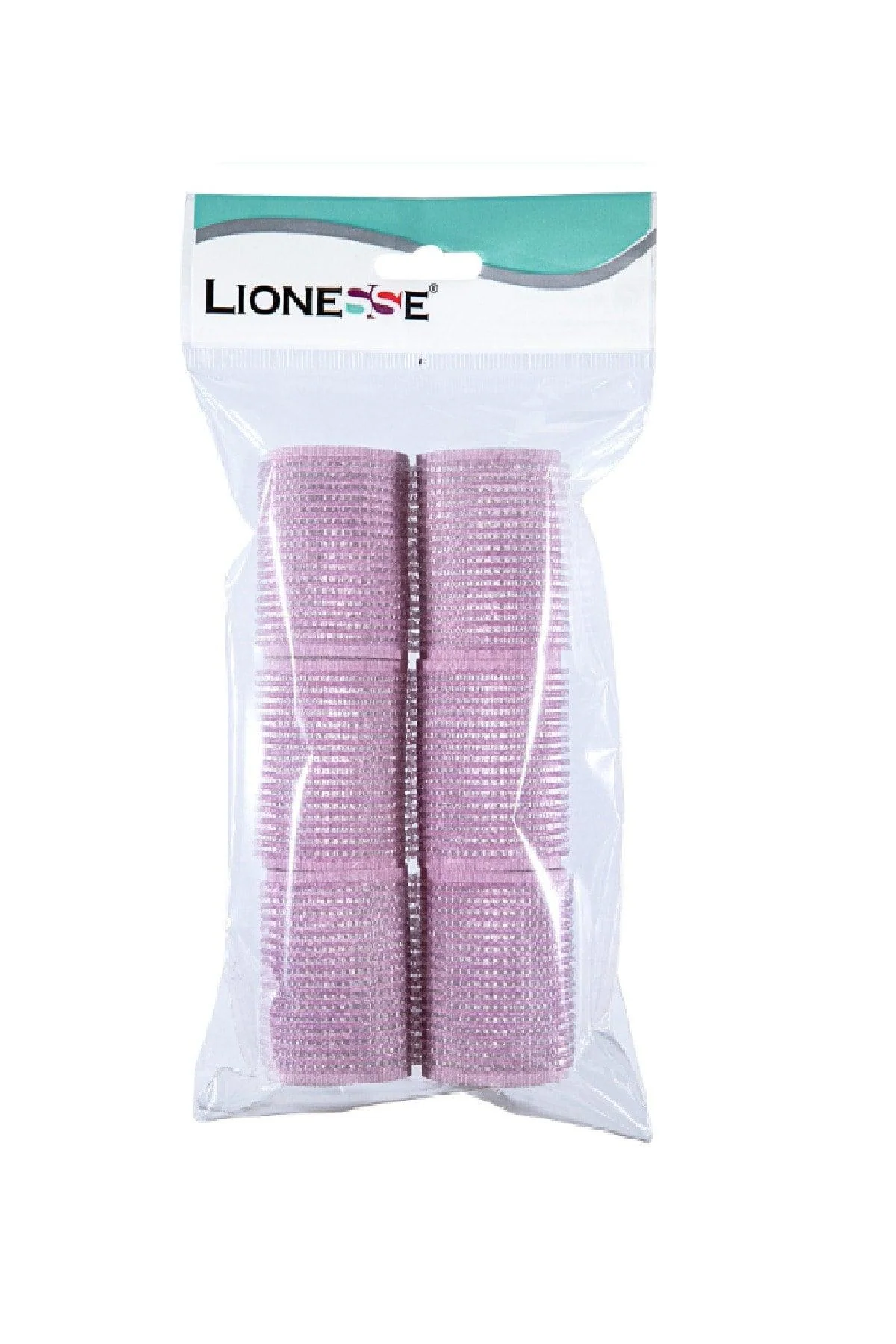 Pack of six self-adhesive Velcro hair curlers measuring 5 cm in length