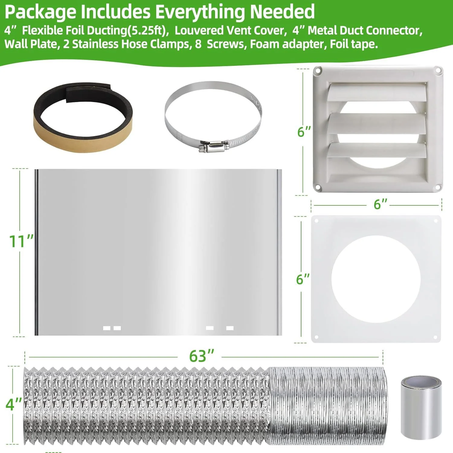 Ventilation Mask Cover Set 4-Inch White