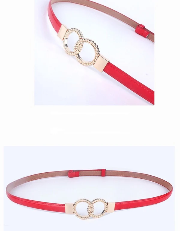 Versatile Double Loop Belt with Round Buckle