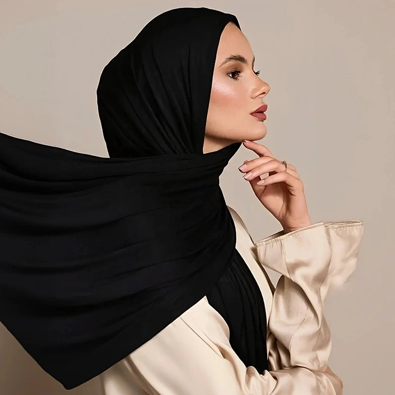 Versatile Solid Color Headscarf for Women