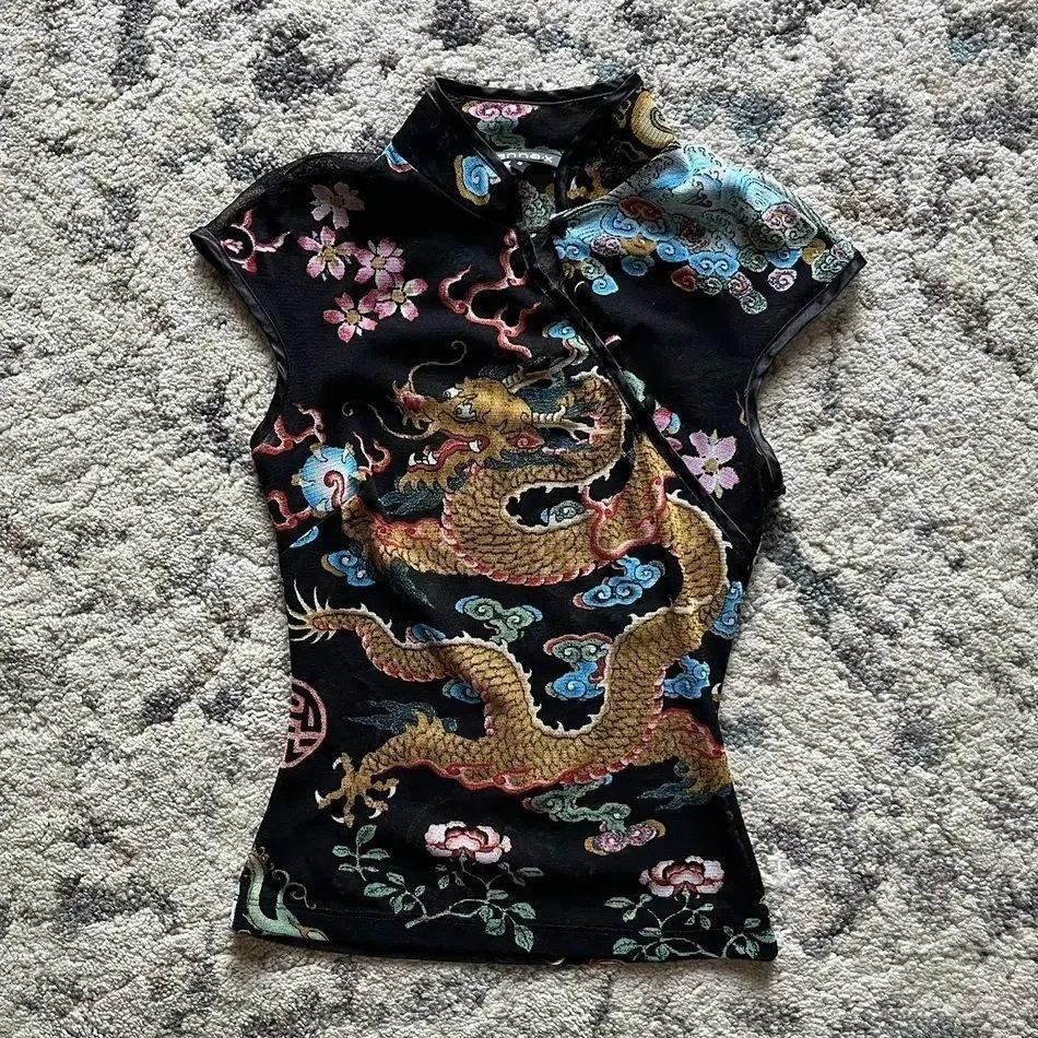 Vibrant Dragon Print T-Shirt