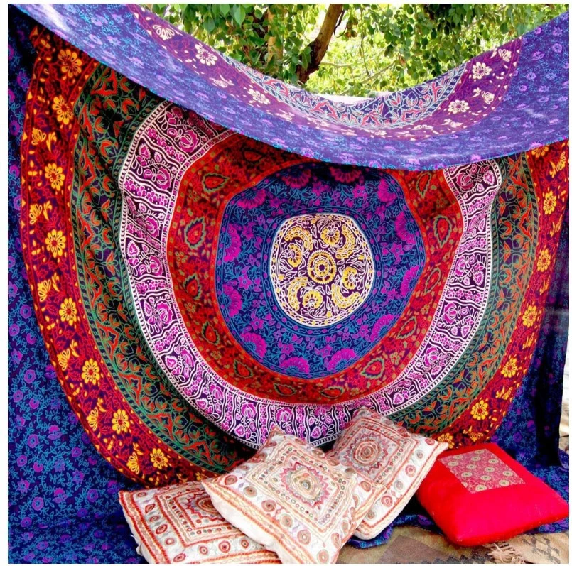 Vibrant Mandala Wall Tapestry