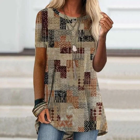 Vibrant Tribal Print Tee