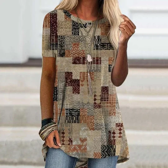 Vibrant Tribal Print Tee