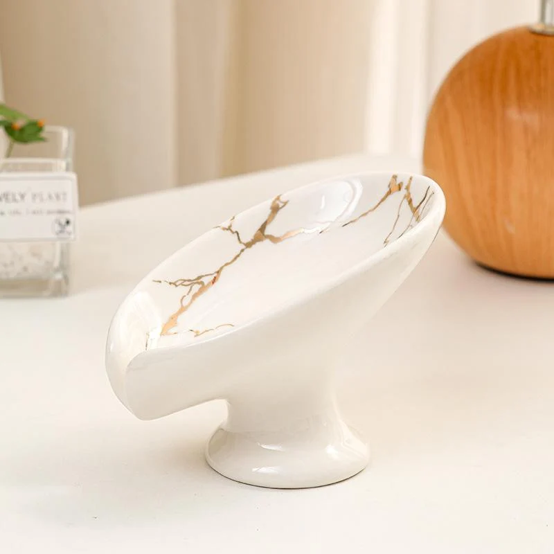 Vintage Floral Soap Dish - Ceramic Bathroom Storage