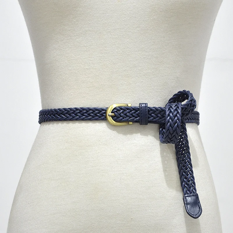 Vintage Style Thin Leather Belt