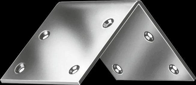 Galvanized metal angle bracket (60mm width, 2mm thickness)