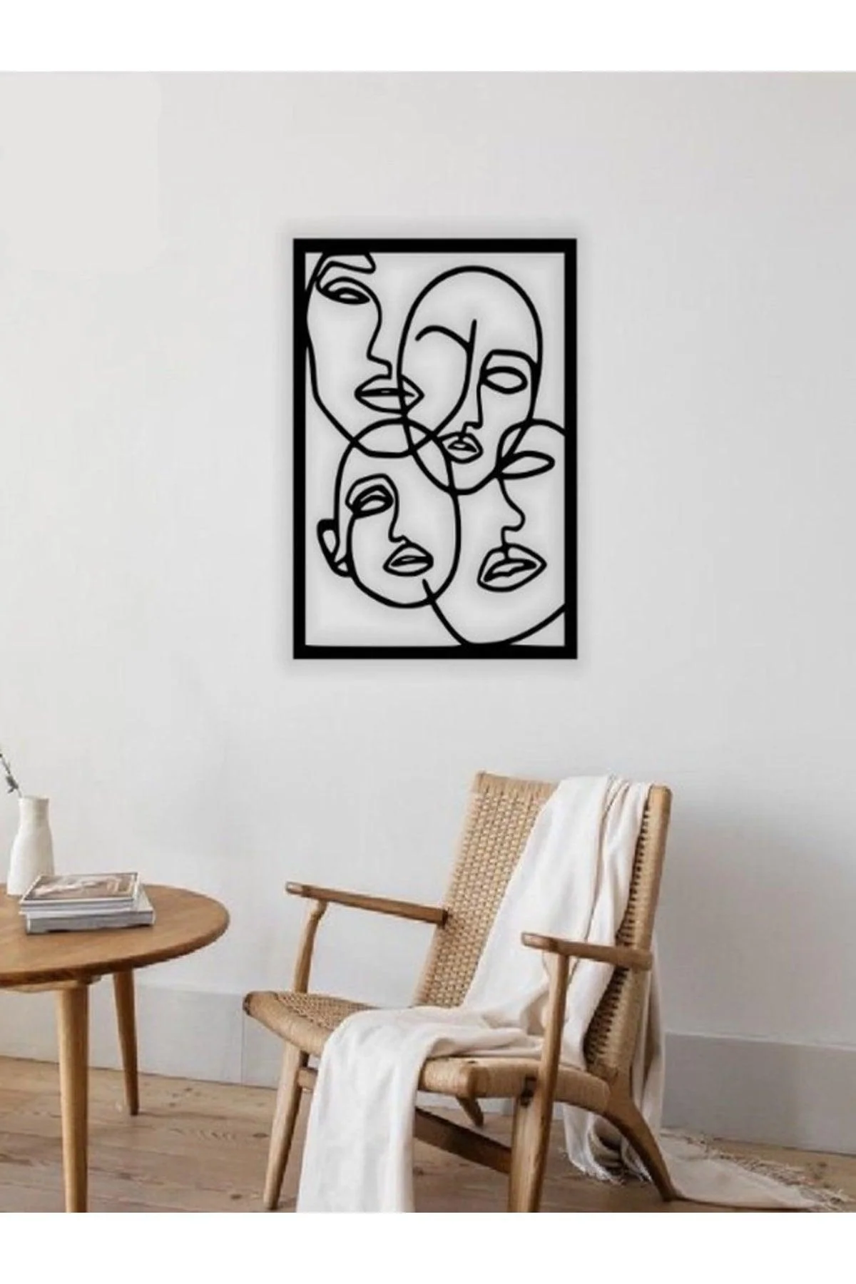 Set of 2 MDF Wall Panels 40x10 cm