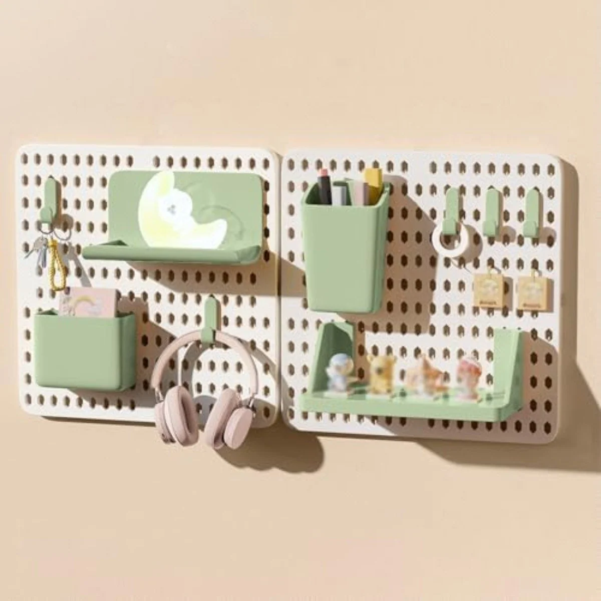Wall Mount Storage Panel with Accessories