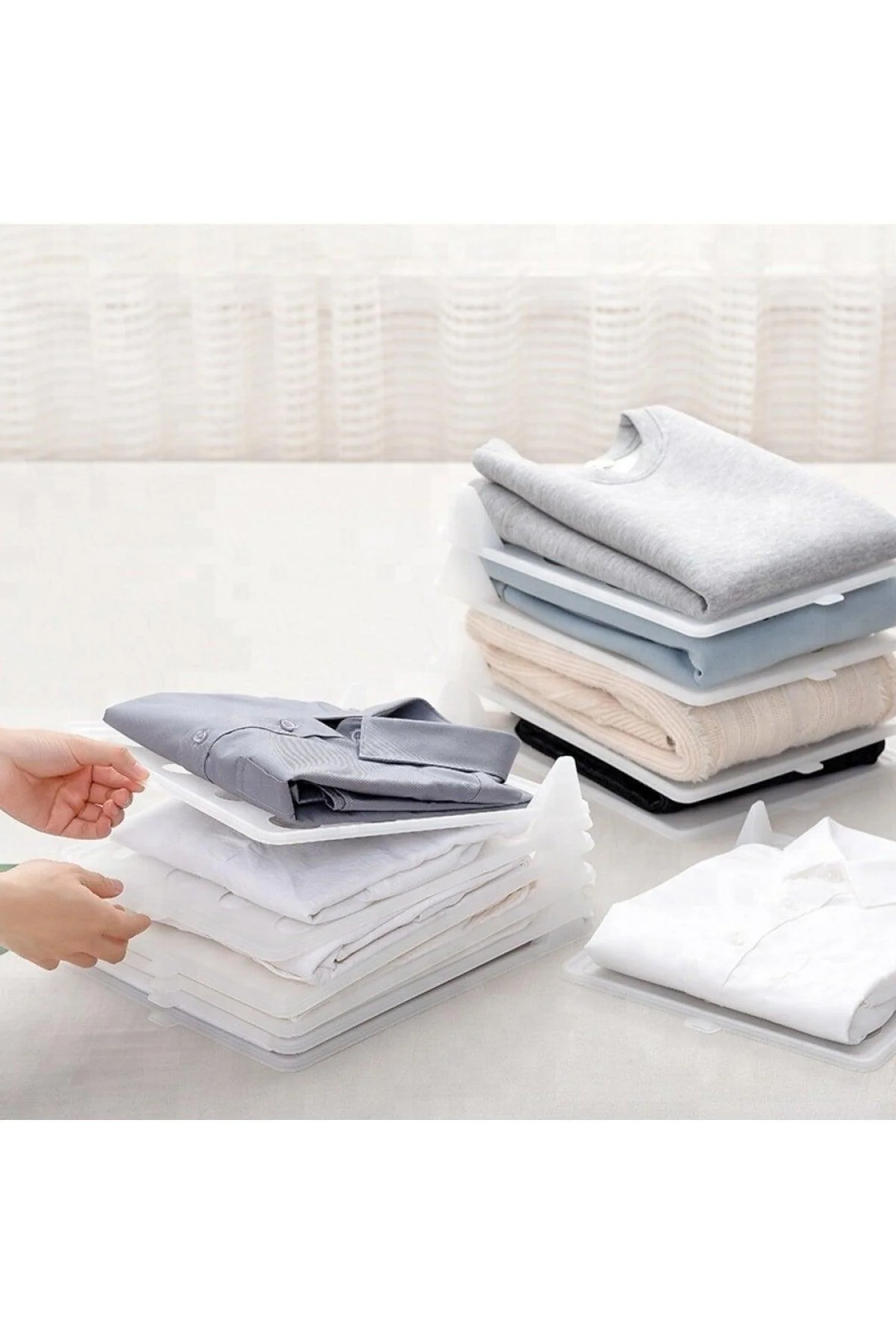 10-piece space-saving wardrobe and travel clothing organizer set