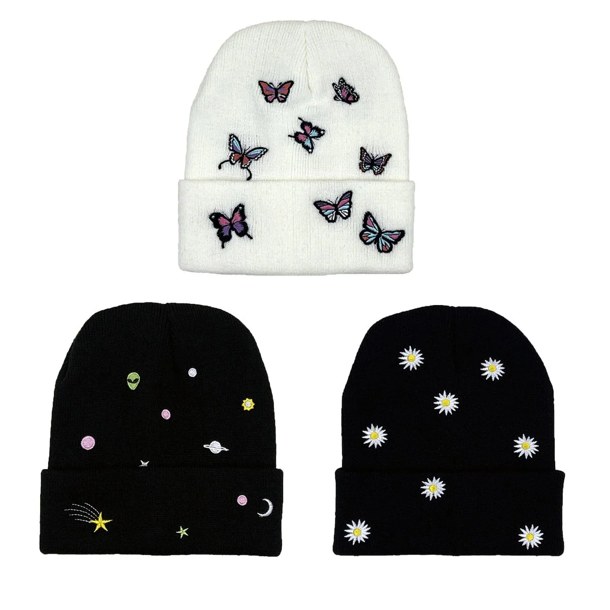 Warm Embroidered Hat