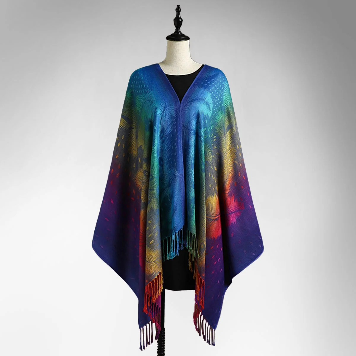 Warm Feather Shawl Wrap