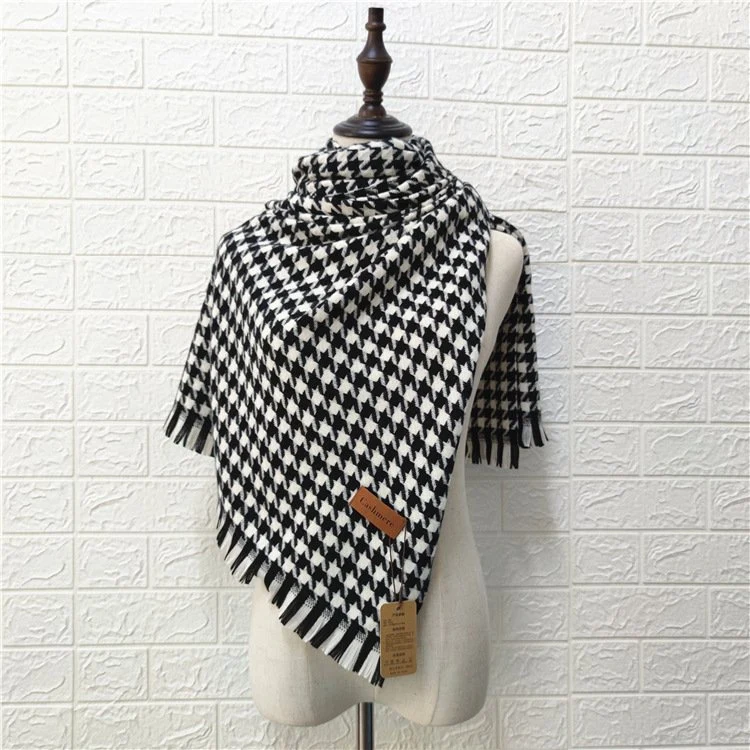 Warm Houndstooth Scarf