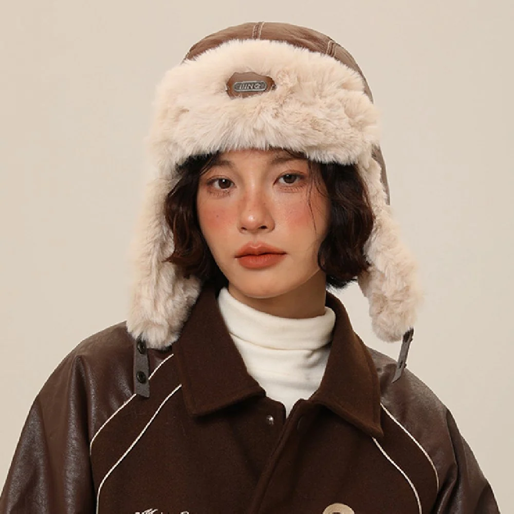 Warm Leather Pilot Hat