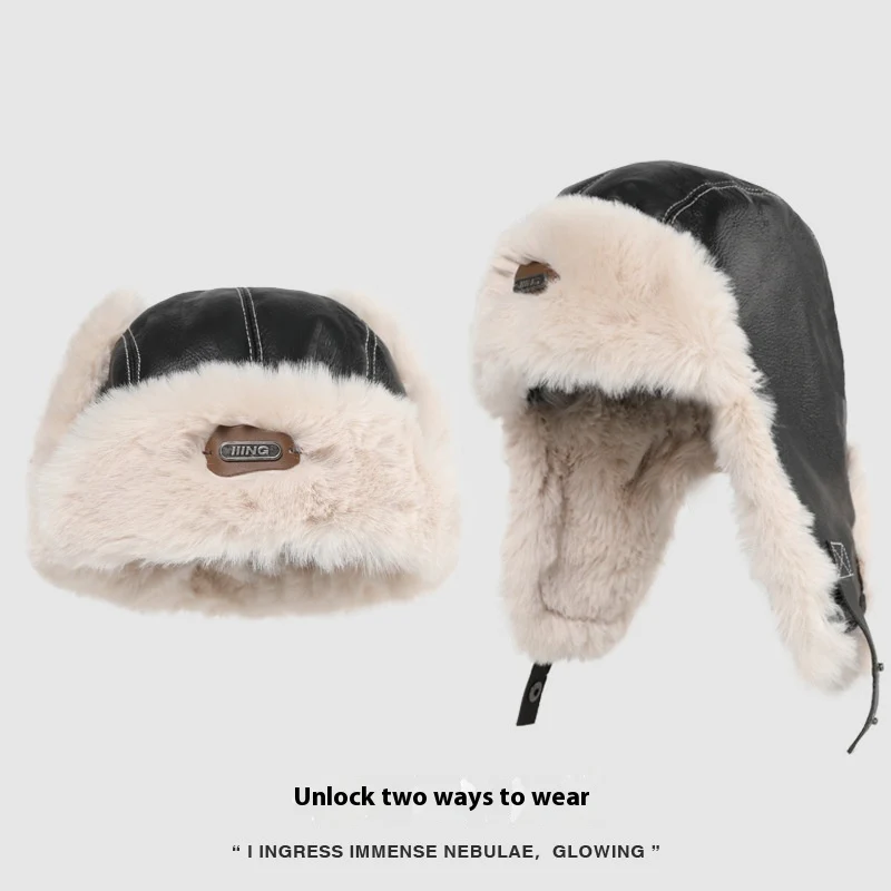 Warm Leather Pilot Hat