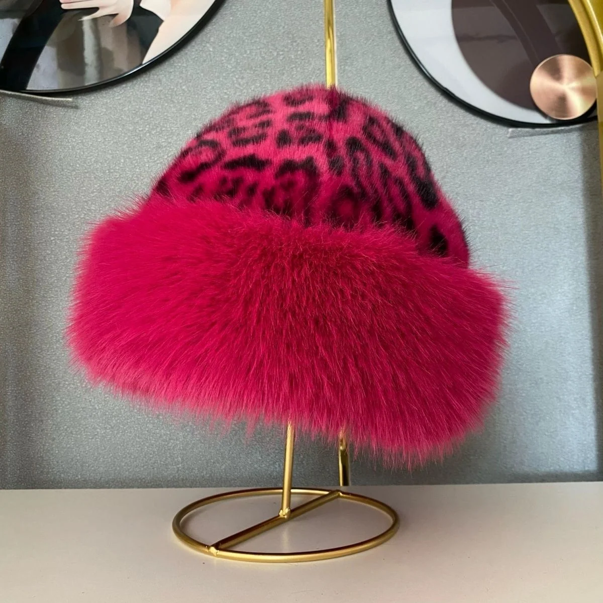 Warm Leopard Hat