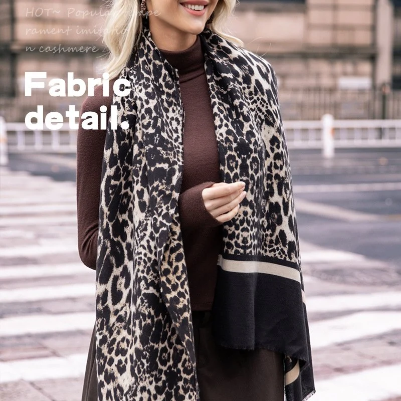 Warm Leopard Scarf