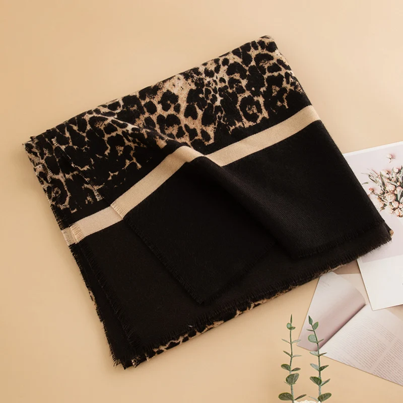 Warm Leopard Scarf