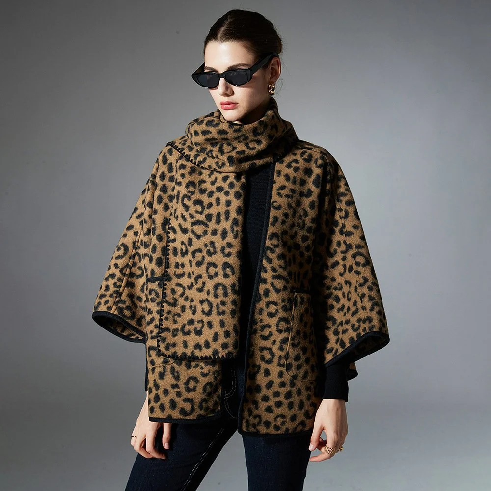 Warm Leopard Shawl
