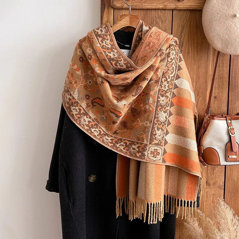 Warm Mid-Length Ethnic Scarf