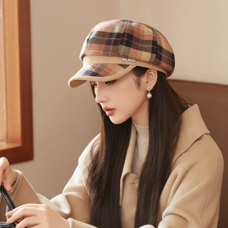 Warm Plaid Hat