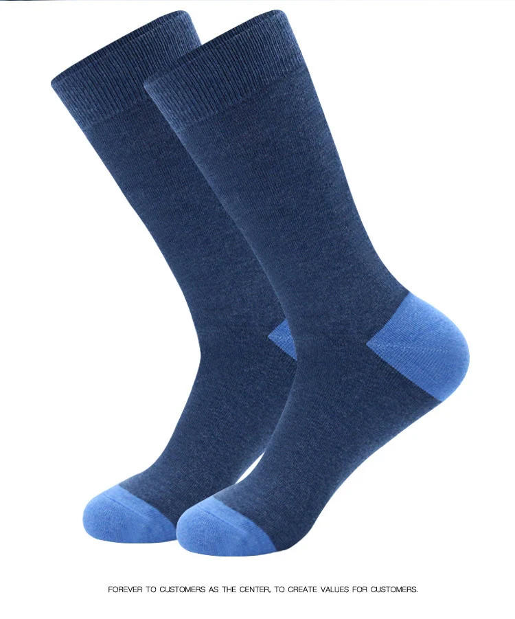 Warm Plus-Size Striped Cotton Socks for Men