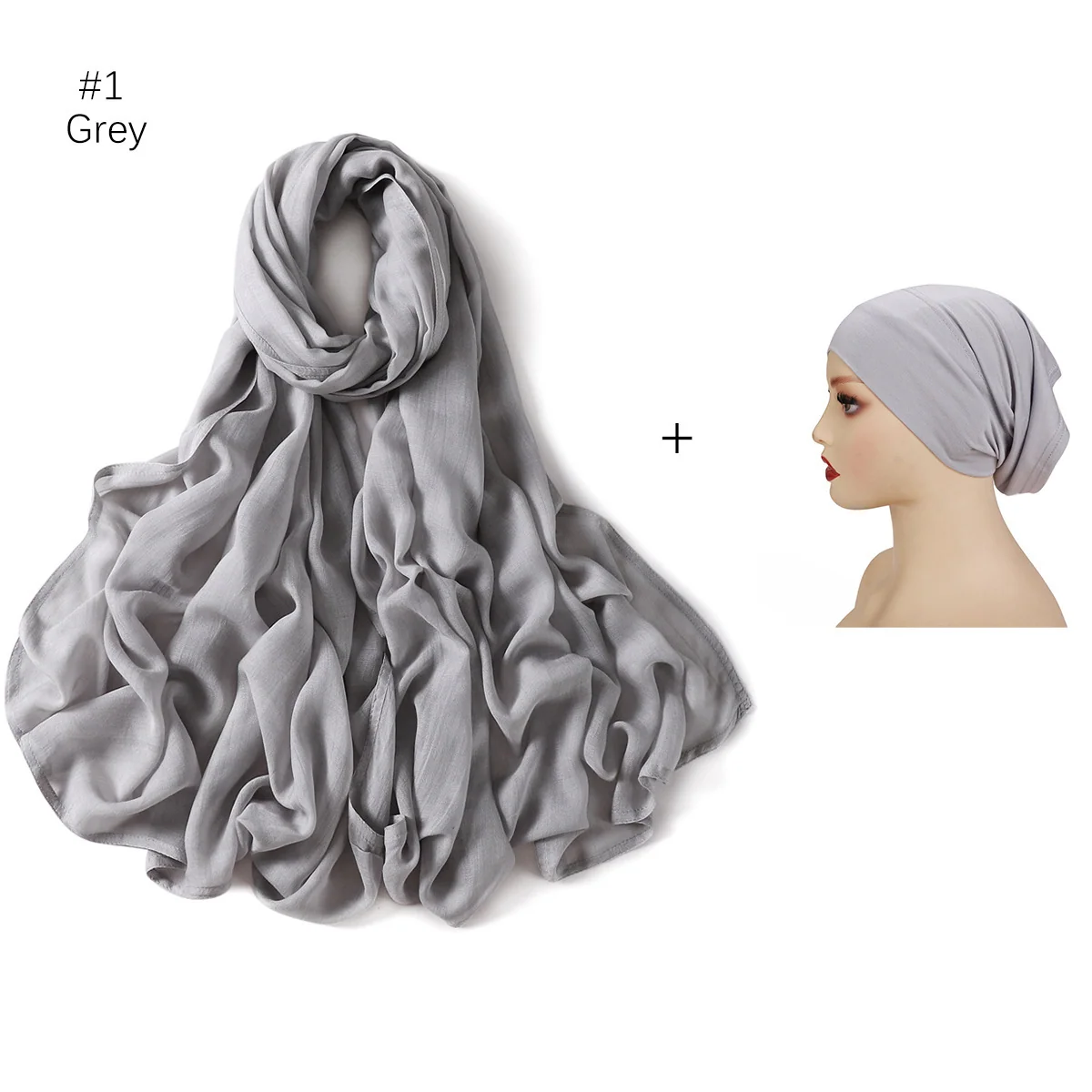 Warm & Versatile Smoke Pipe Cap Set - Large Scarf & Cap Combination