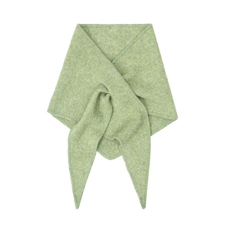 Warm Wool Triangle Shawl Scarf for Winter
