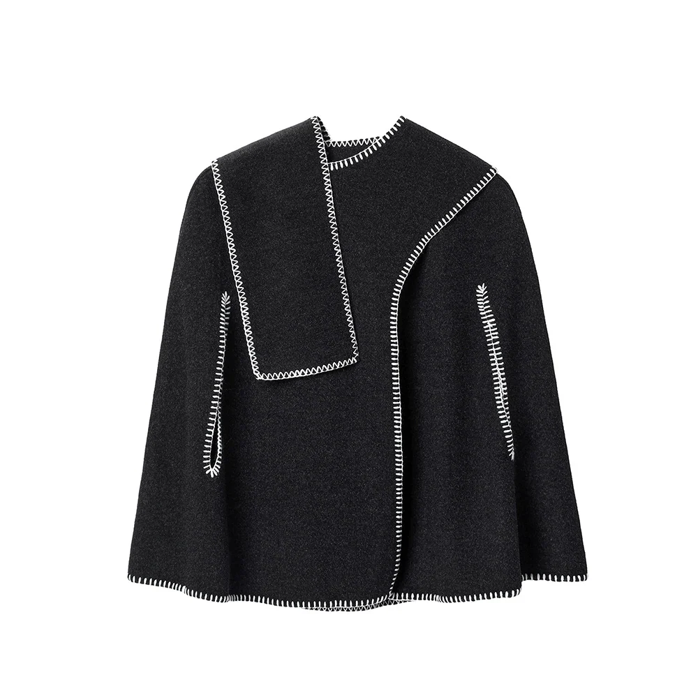 Warm Woolen Cape Shawl